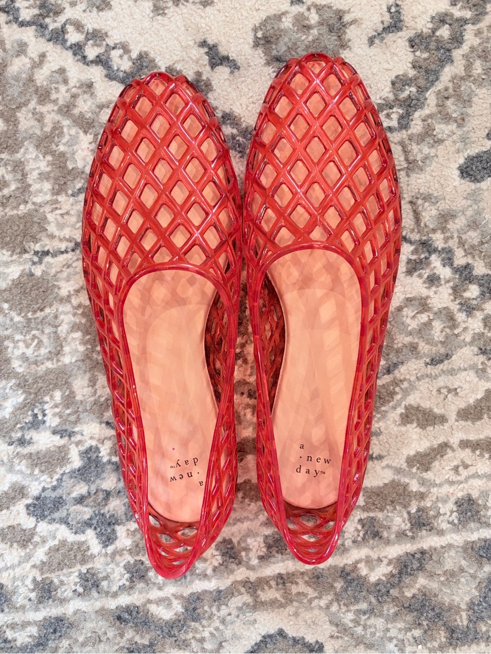 Red Jelly Ballet Flats